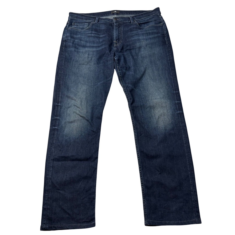 7 For All Mankind Mens Straight Leg Jeans Dark Wash Denim Blue 36